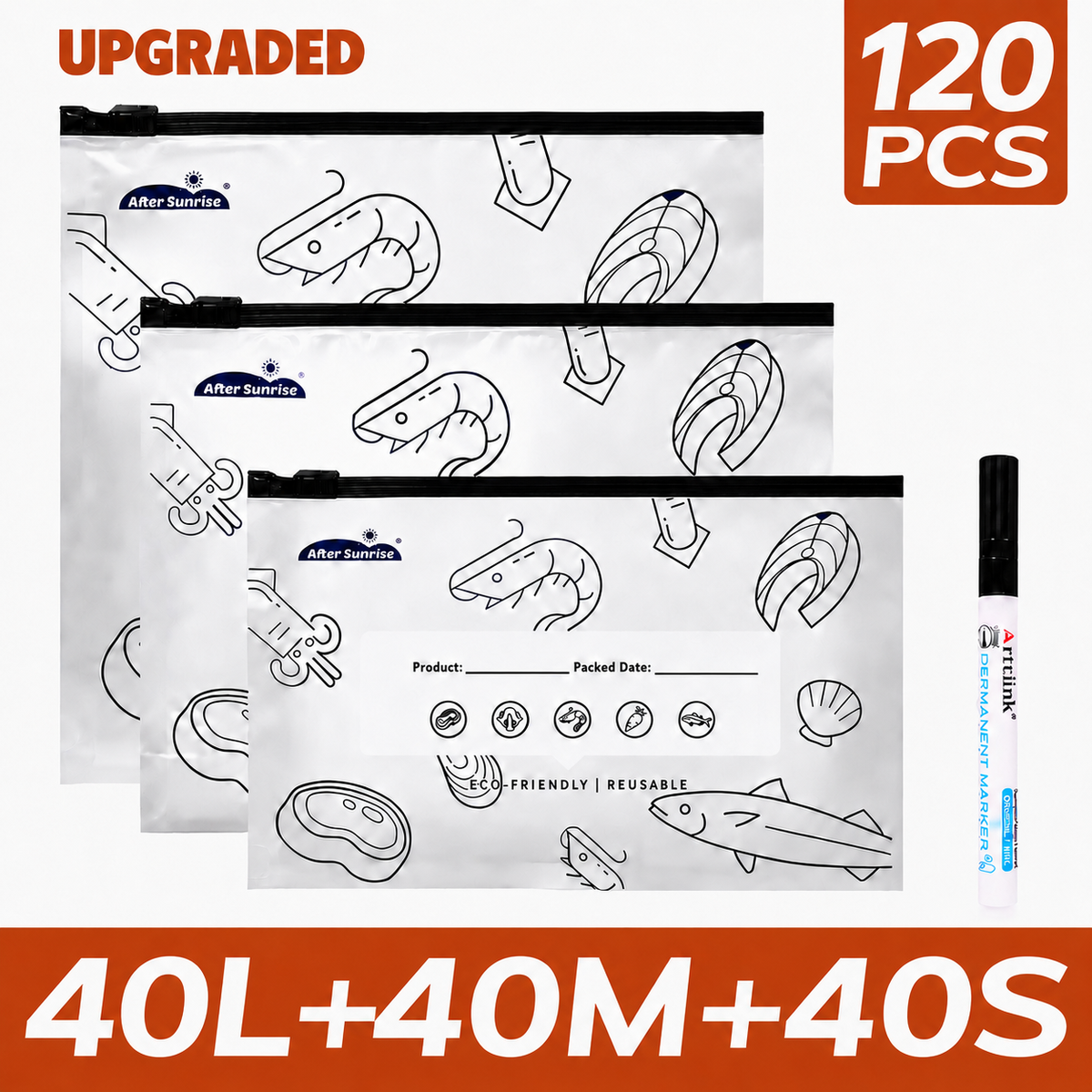 Reusable Aluminum Foil Sealable Food Storage Bags.