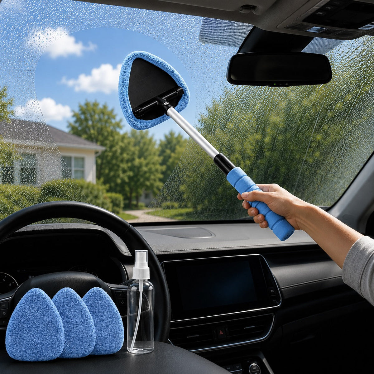 Extendable Windshield Cleaning Tool Kit.