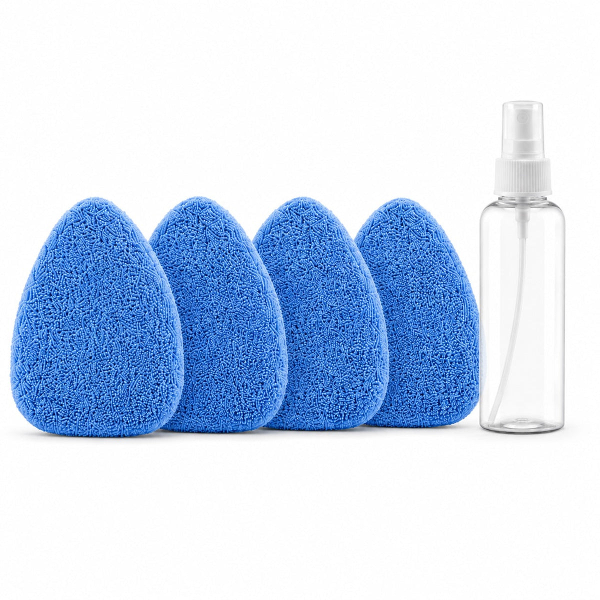 4 Microfiber Pads + Cleaning Spray Bottle.