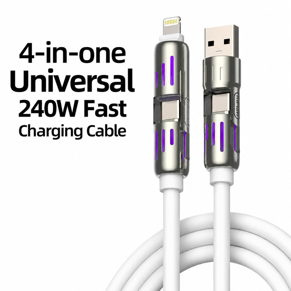 4-in-1 Universal 240W Fast Charging Cable.