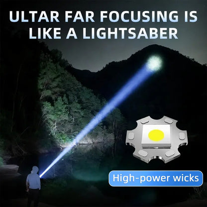 2-in-1 Strong Flashlight + Power Bank.