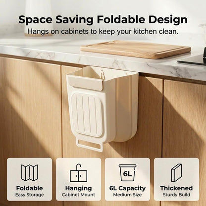 Foldable Hanging Trash Bin.