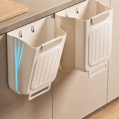 Foldable Hanging Trash Bin.