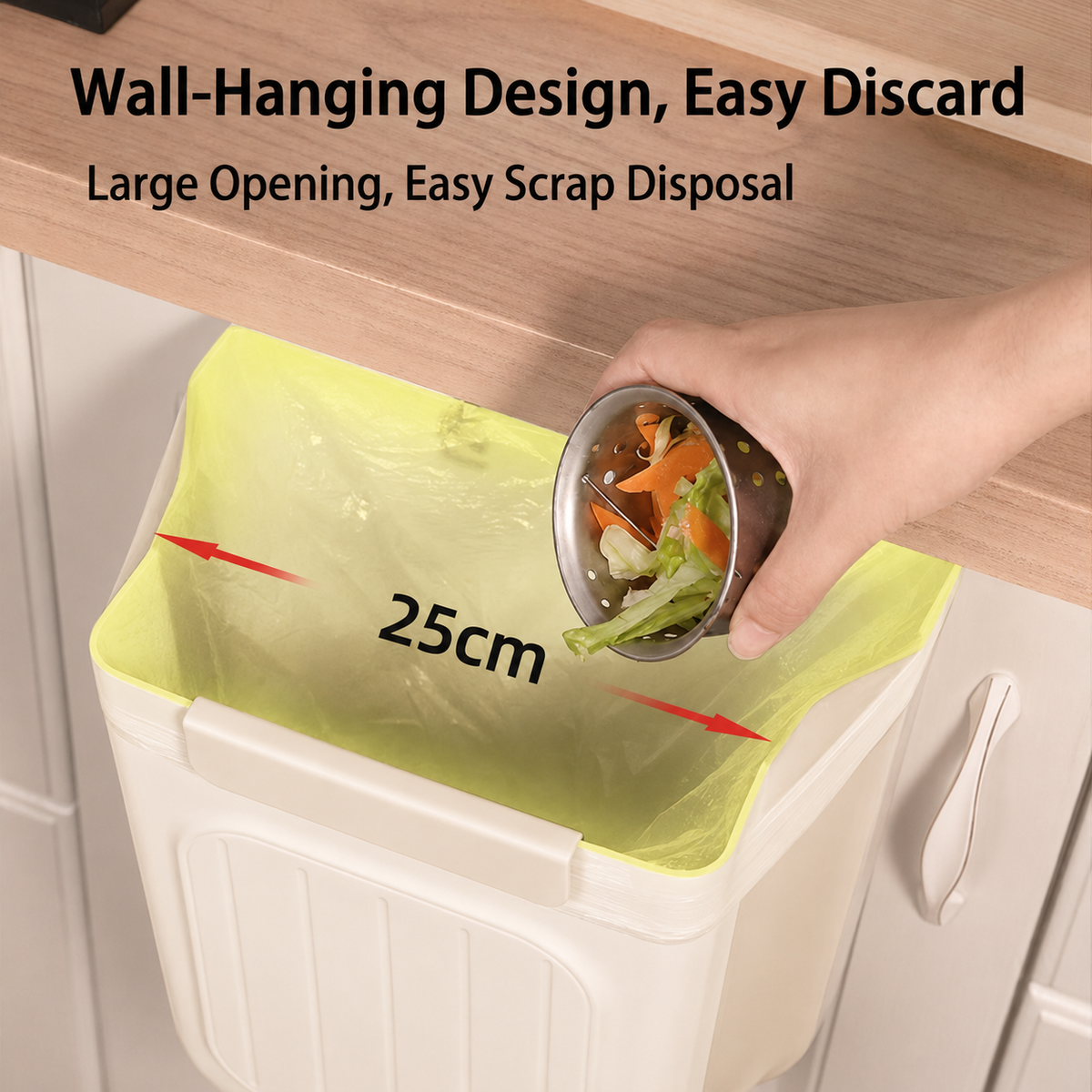 Foldable Hanging Trash Bin.