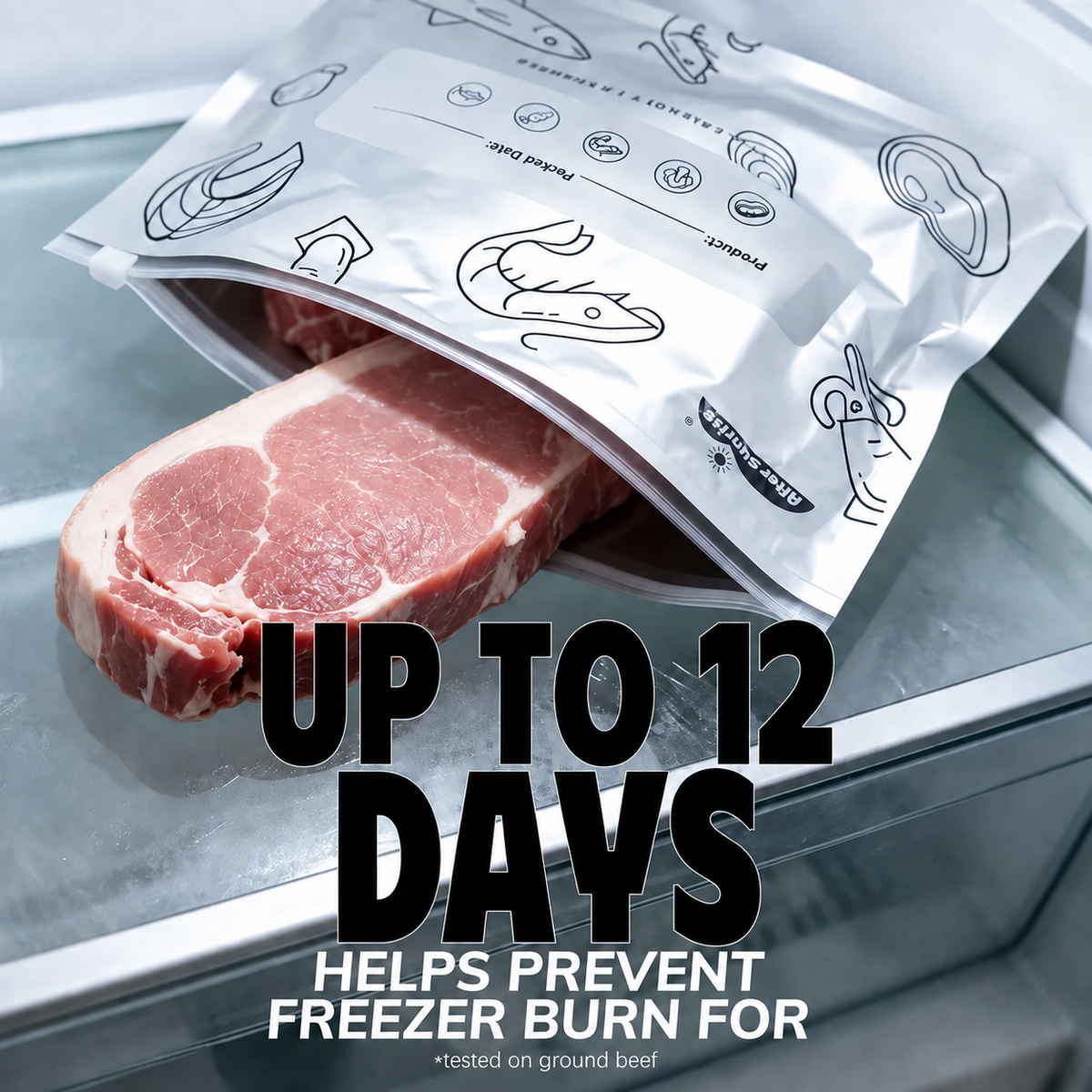 Reusable Aluminum Foil Sealable Food Storage Bags.