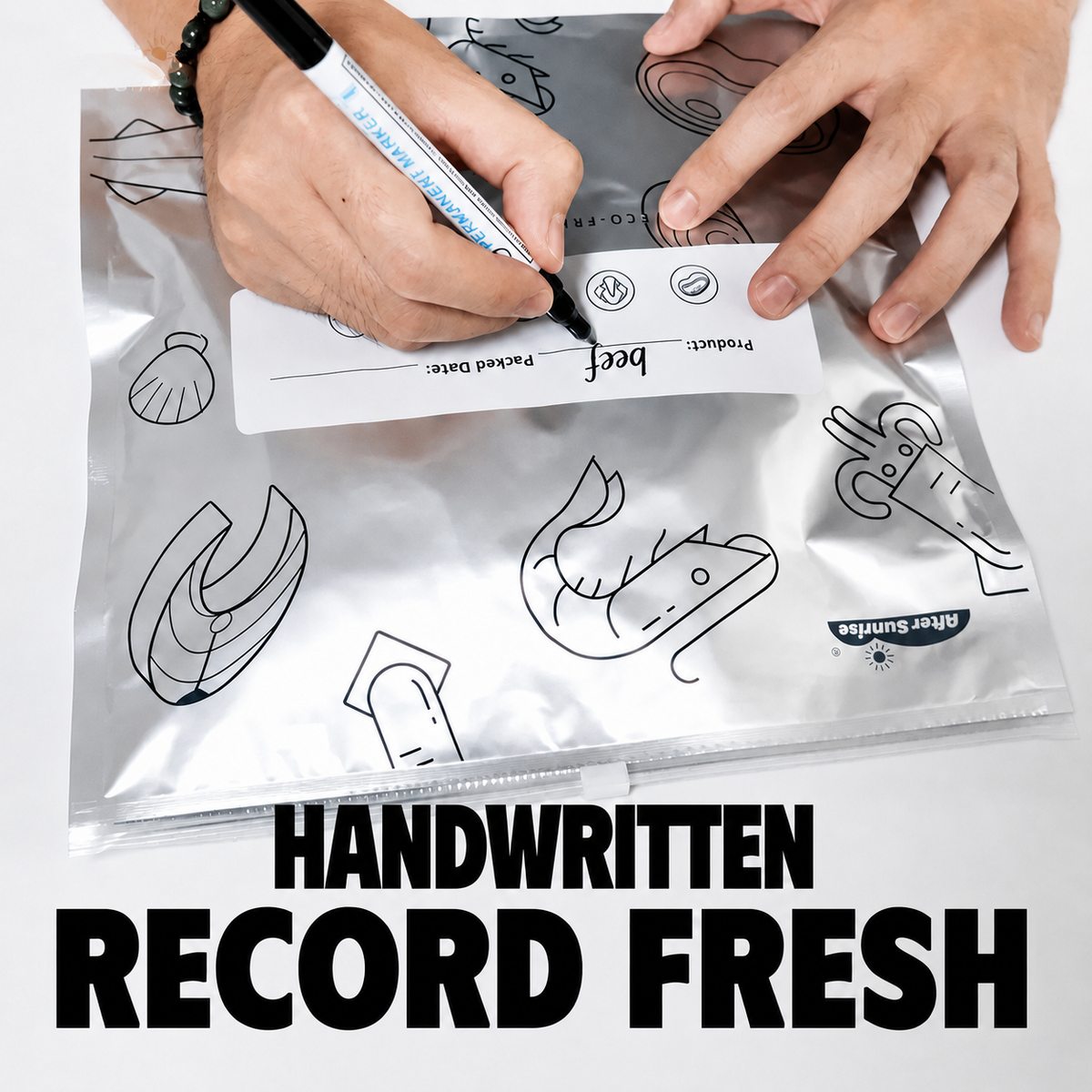 Reusable Aluminum Foil Sealable Food Storage Bags.