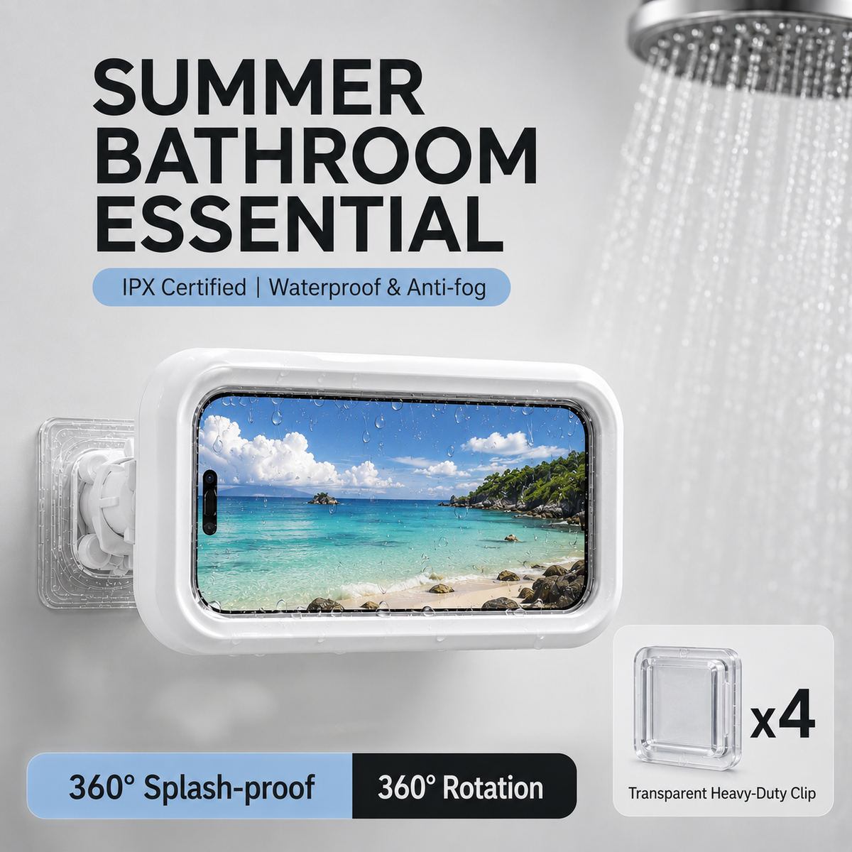 Waterproof Shower Phone Holder