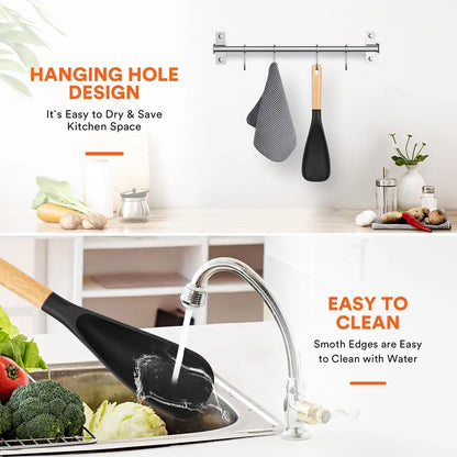Premium Multi-Functional Silicone Cooking Spoon & Spatula.