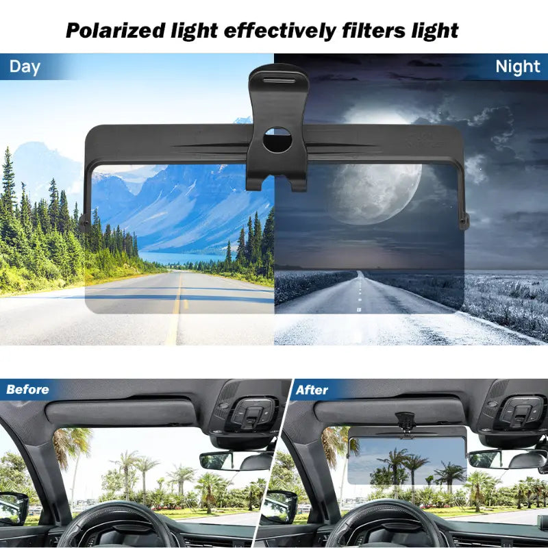 Universal Anti-Glare Polarized Sun Visor Extender.