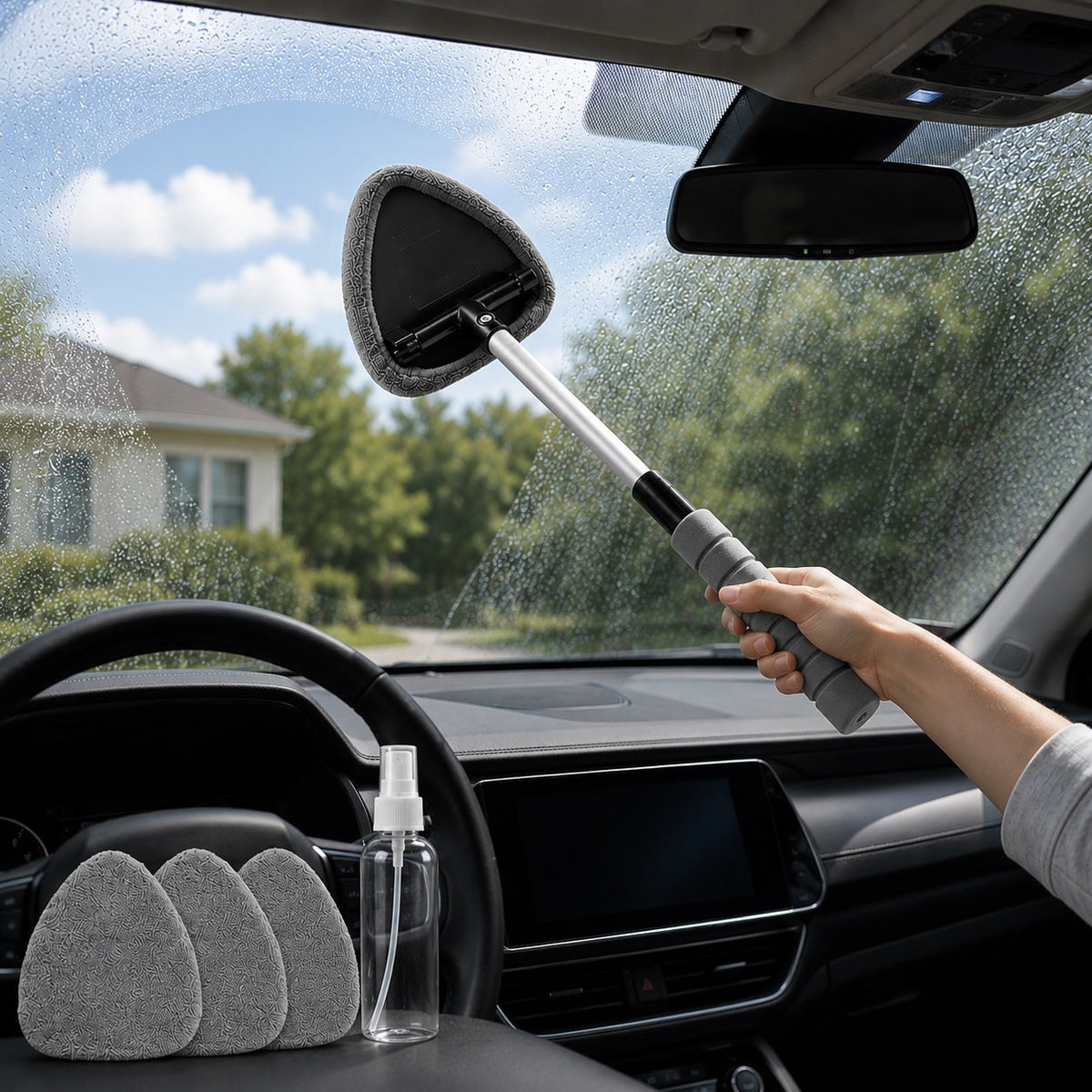 Extendable Windshield Cleaning Tool Kit.